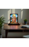 Car Desk/Table Top Lord RamSiya Wooden Photo Stand 3x4 Inches, Compact & Stylish Spiritual Display For Car, Home & Office (Pack Of 1) (F15185)