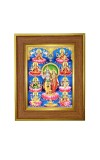 Lakhsmi Narayana Photo Frame 10x14 Inches-Brown Wooden Frame For Home, Office & Temple Decoration And Gifting (F6351)