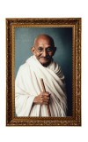 Mahatma Gandhi Big Photo Frame - 20x28 Inches For Home,Temple & Office Decoration (F11231)