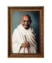 Mahatma Gandhi Big Photo Frame - 20x28 Inches For Home,Temple & Office Decoration (F11231)