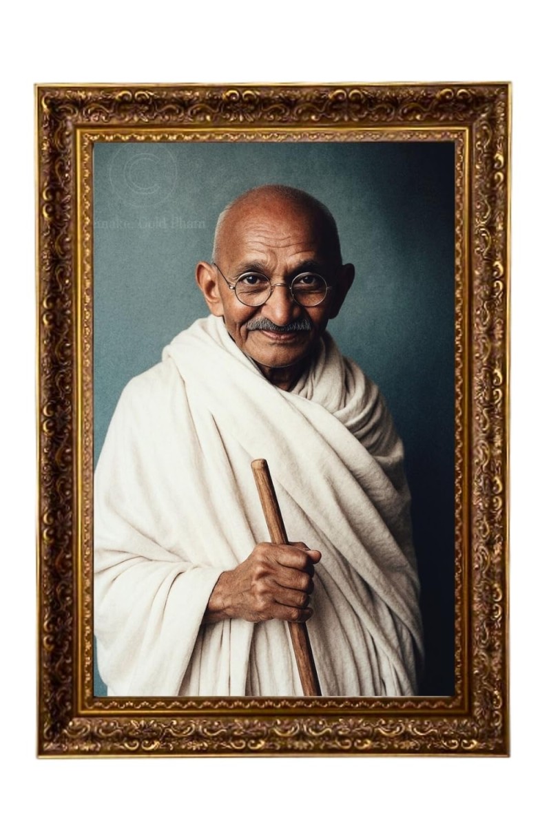 Mahatma Gandhi Big Photo Frame - 20x28 Inches For Home,Temple & Office Decoration (F11231)