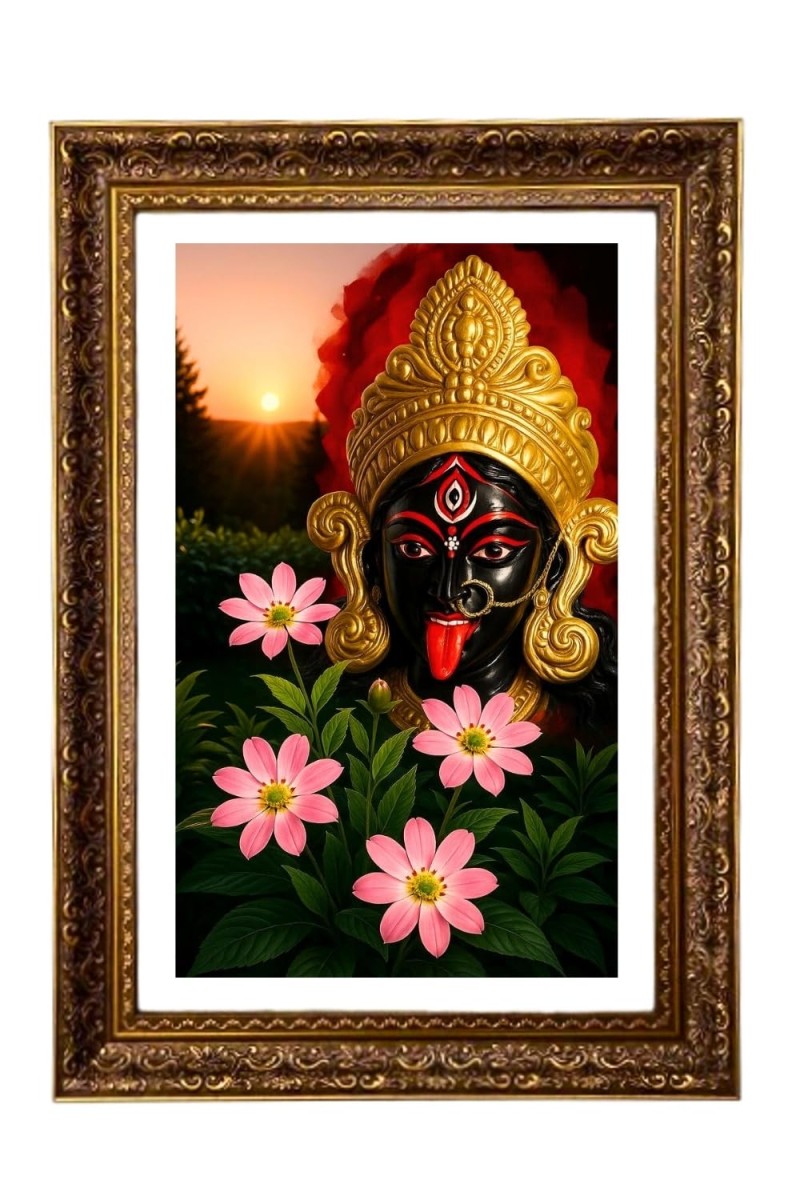 Maa Kaali Big Photo Frame - 20x28 Inches For Home,Temple & Office Decoration (F11167)