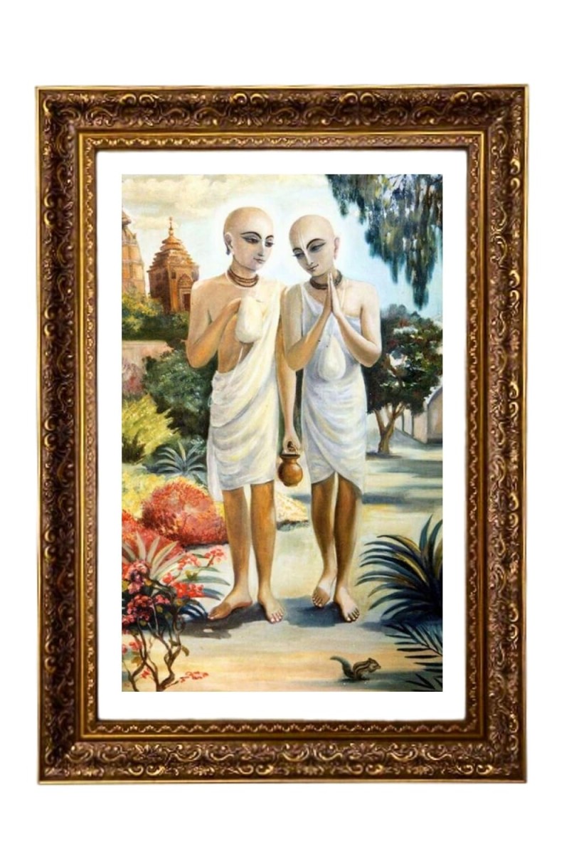 Sri Gaur And Sri Nitai Big Photo Frame - 20x28 Inches For Home,Temple & Office Decoration (F11283)