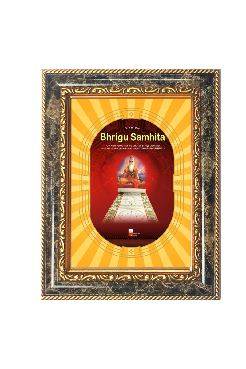 Maharishi Bhrigu Spiritual Guru Digital Photo In Designer Frame, Size 8x12 Inch | Hindu Religious Picture For Home Temple, Office & Gift | Wall Art & Pooja Decor (F10437)