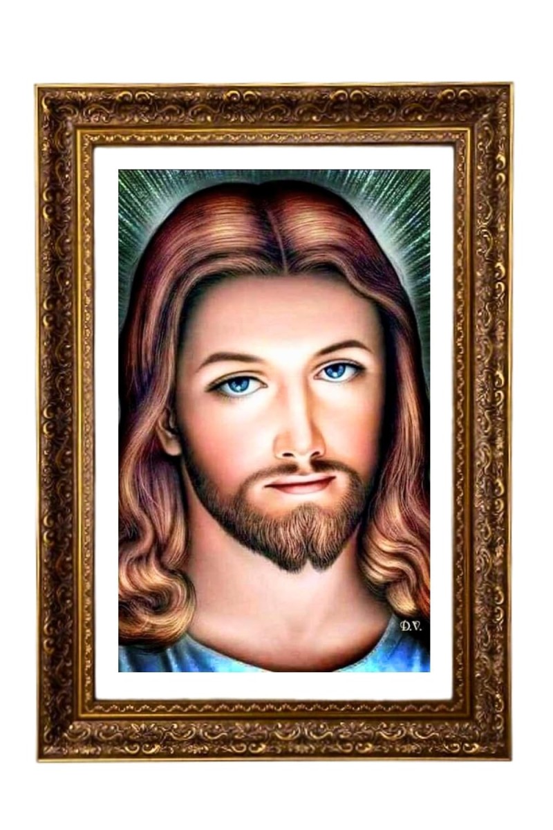 Jesus Christ Big Photo Frame - 20x28 Inches For Home,Temple & Office Decoration (F11244)