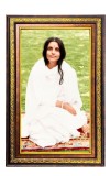 Anandamayi Digital Golden Balck Color Photo Frame | Hindu Religious Wall Decor | 10x16 Inches - Inspirational Wall Art For Office, Home Decor - Ideal Spiritual Gift (F16643)