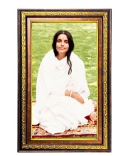 Anandamayi Digital Golden Balck Color Photo Frame | Hindu Religious Wall Decor | 10x16 Inches - Inspirational Wall Art For Office, Home Decor - Ideal Spiritual Gift (F16643)