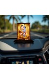 Car Desk/Table Top Yashodha Krishna Wooden Photo Stand 3x4 Inches, Compact & Stylish Spiritual Display For Car, Home & Office (Pack Of 1) (F14467)