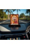 Car Desk/Table Top Lord Radha Krishna Wooden Photo Stand â€“ 3x4 Inches, Compact & Stylish Spiritual Display For Car, Home & Office (Pack Of 1) (F15124)