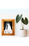 Sri Sarada Devi Golden Designer Photo Frame | 10x14 Inch Religious Wall Hanging Frame For Home & Office Decoration | Hindu Deity Sri Sarada Devi Spiritual Gift Item