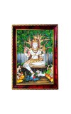 Lord Shiva Photo Frame For Wall & Table | 7x9 Inch Golden Cherry Finish | Decorative Lord Shiva Photo Frame For Home, Office & Pooja Room (F11765)
