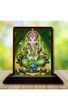 Car Desk/Table Top Lord Ganesha Wooden Photo Stand â€“ 3x4 Inches, Compact & Stylish Spiritual Display For Car, Home & Office (Pack Of 1) (F15077)