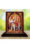 Car Desk/Table Top Goddess Lakshmi Wooden Photo Stand 3x4 Inches, Compact & Stylish Spiritual Display For Car, Home & Office (Pack Of 1) (F14555)