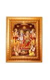 Lord Rama And Sita Golden Designer Photo Frame | 10x14 Inch Religious Wall Hanging Frame For Home & Office Decoration | Hindu Deity Spiritual Gift Item