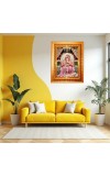 Divine Ganesha Golden Designer Photo Frame | 12x16 Inch Religious Wall Hanging Frame For Home & Office Decoration | Hindu Deity Spiritual Gift Item