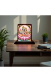 Car Desk/Table Top Lord Vishnu Lakshmi Wooden Photo Stand 3x4 Inches, Compact & Stylish Spiritual Display For Car, Home & Office (Pack Of 1) (F14443)