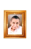 Mirra Alfassa Golden Designer Photo Frame | 10x14 Inch Religious Wall Hanging Frame For Home & Office Decoration | Hindu Deity Spiritual Gift Item