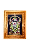 Tirupati Balaji Golden Designer Photo Frame | 10x14 Inch Religious Wall Hanging Frame For Home & Office Decoration | Hindu Deity Tirupati Balaji Spiritual Gift Item