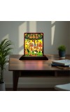 Car Desk/Table Top Gau Mata Wooden Photo Stand 3x4 Inches, Compact & Stylish Spiritual Display For Car, Home & Office (Pack Of 1) (F15059)