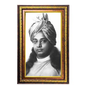 Paramahamsa Yoganananda Digital Golden Balck Color Photo Frame | Hindu Religious Wall Decor | 10x16 Inches - Inspirational Wall Art For Office, Home Decor - Ideal Spiritual Gift (F16830)