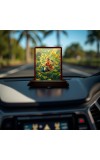 Car Desk/Table Top Lord Murugan Wooden Photo Stand 3x4 Inches, Compact & Stylish Spiritual Display For Car, Home & Office (Pack Of 1) (F14364)