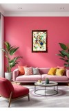 Radha Krishna Photo Frame For Wall & Table | 7x9 Inch Golden Cherry Finish | Decorative Radha Krishna Photo Frame For Home, Office & Pooja Room (F11428)