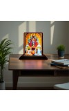 Car Desk/Table Top Kali Maa With Sri Ramakrishna Paramahamsa And Maa Sarada Devi Wooden Photo Stand 3x4 Inches, Compact & Stylish Spiritual Display For Car, Home & Office (Pack Of 1) (F15095)