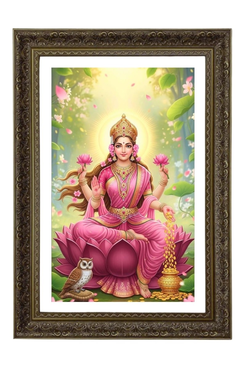 Maa Lakhsmi Big Photo Frame - 20x28 Inches For Home,Temple & Office Decoration (F10737)