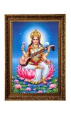 Devi Saraswati Big Photo Frame - 20x28 Inches For Home,Temple & Office Decoration (F11298)
