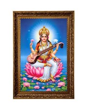 Devi Saraswati Big Photo Frame - 20x28 Inches For Home,Temple & Office Decoration (F11298)