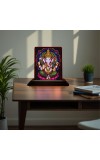 Car Desk/Table Top Lord Ganesha Wooden Photo Stand â€“ 3x4 Inches, Compact & Stylish Spiritual Display For Car, Home & Office (Pack Of 1) (F15073)