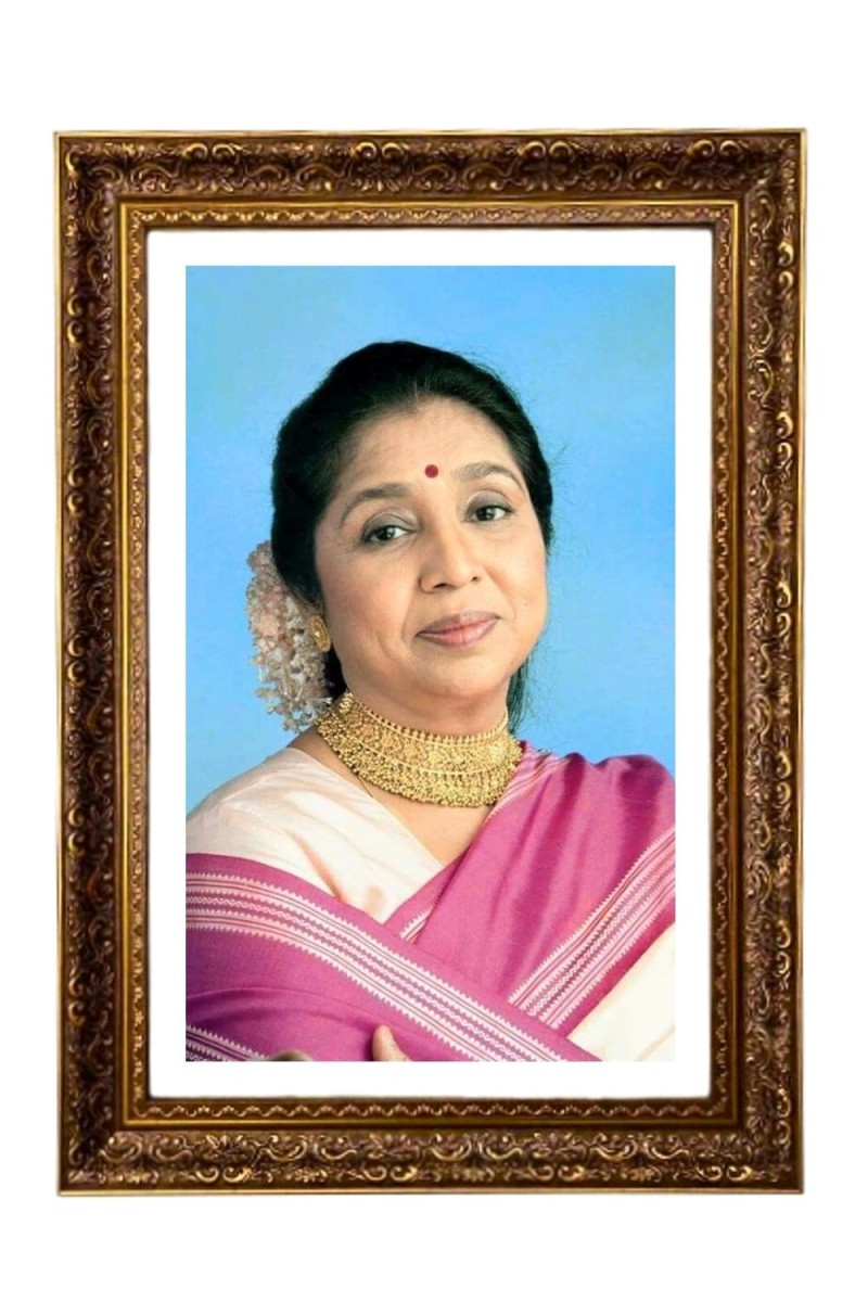 Asha Bhosle Big Photo Frame - 20x28 Inches For Home,Temple & Office Decoration (F11247)