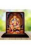 Car Desk/Table Top Lord Hanuman Wooden Photo Stand 3x4 Inches, Compact & Stylish Spiritual Display For Car, Home & Office (Pack Of 1) (F14596)