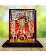 Car Desk/Table Top Maa Kali Wooden Photo Stand â€“ 3x4 Inches, Compact & Stylish Spiritual Display For Car, Home & Office (Pack Of 1) (F15061)