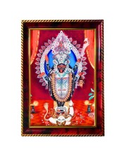 Goddess Kali Photo Frame For Wall & Table | 7x9 Inch Golden Cherry Finish | Decorative Goddess Kali Photo Frame For Home, Office & Pooja Room (F11459)