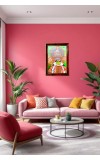 Kathakali Photo Frame For Wall & Table | 7x9 Inch Golden Cherry Finish | Decorative Kathakali Photo Frame For Home, Office & Pooja Room (F11345)