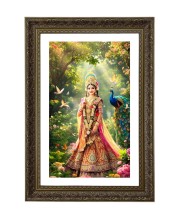 Divine Radha Big Photo Frame - 20x28 Inches For Home,Temple & Office Decoration (F11009)