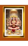 Lord Hanuman Golden Photo Frame - 10x14 Inches | Elegant Wooden Frame For Home, Office & Temple Decoration | Spiritual Wall & Table Decor and Gift Item