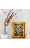 Shree Radha Golden Designer Photo Frame | 16x20 Inch Religious Wall Hanging Frame For Home & Office Decoration | Hindu Deity Spiritual Gift Item