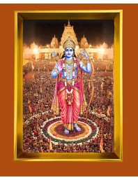 Jai Shree Raam Golden Photo Frame - 16x20 Inches | Elegant Wooden Frame For Home, Office & Temple Decoration | Spiritual Wall & Table Decor And Gift Item (F9554)