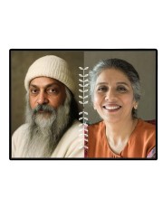 Acharya Rajneesh (Oshoo) &Maa Anand Sheela Laminated Photo - 7x9 Inches, Divine Blessings For Home & Office And Temple Decoration (F16177)