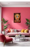 Lord Krishna Photo Frame For Wall & Table | 7x9 Inch Golden Cherry Finish | Decorative Lord Krishna Photo Frame For Home, Office & Pooja Room (F11793)
