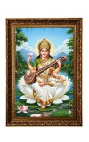 Devi Sraswati Big Photo Frame - 20x28 Inches For Home,Temple & Office Decoration (F11209)