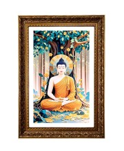 Lord Buddha Big Photo Frame - 20x28 Inches For Home,Temple & Office Decoration (F11142)
