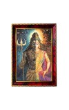 Ardhnarishwar Photo Frame For Wall & Table | 7x9 Inch Golden Cherry Finish | Decorative Ardhnarishwar Photo Frame For Home, Office & Pooja Room (F11567)