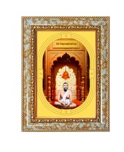 Sri Ramkrishna Spiritual Guru Digital Photo In Designer Frame, Size 8x12 Inch | Hindu Religious Picture For Home Temple, Office & Gift | Wall Art & Pooja Decor (F10415)