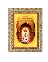 Sri Ramkrishna Spiritual Guru Digital Photo In Designer Frame, Size 16x20 Inch | Hindu Religious Picture For Home Temple, Office & Gift | Wall Art & Pooja Decor (F10415)