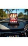 Car Desk/Table Top Lord Jagannath Wooden Photo Stand 3x4 Inches, Compact & Stylish Spiritual Display For Car, Home & Office (Pack Of 1) (F14497)