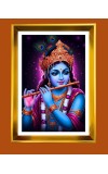 Golden Photo Frame - 10x14 Inches | Elegant Wooden Frame For Home, Office & Temple Decoration | Spiritual Wall & Table Decor and Gift Item