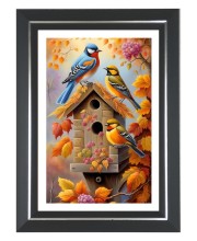 Bird House Photo Wall & Table Frame | 10x14 Inch Black Designer | Perfect For Gifting & Home Decor (F9566)